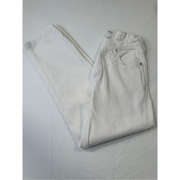 Agolde women’s Criss Cross white straight-leg jeans, size 24 - Picture 1 of 13